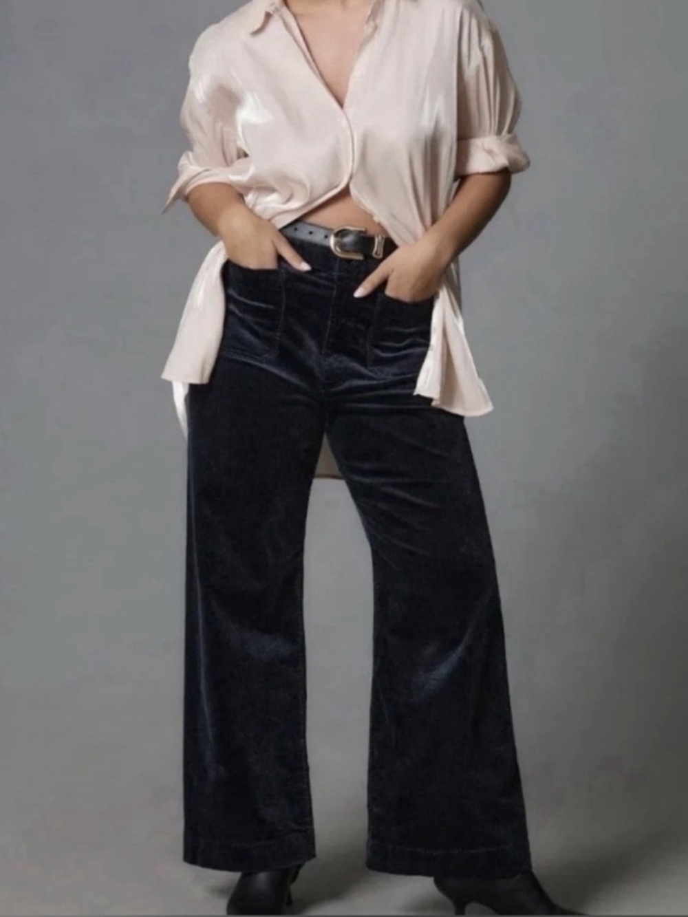 Anthropologie Maeve The Colette Full Lengh Corduroy Black Pants Size: 28
